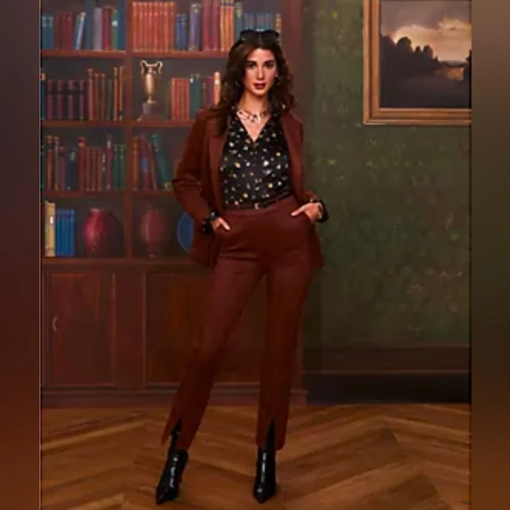 Isaac Mizrahi Live! Estate Stretch Faux Suede Blazer w/Lining Clove Large NWOT - Picture 4 of 4